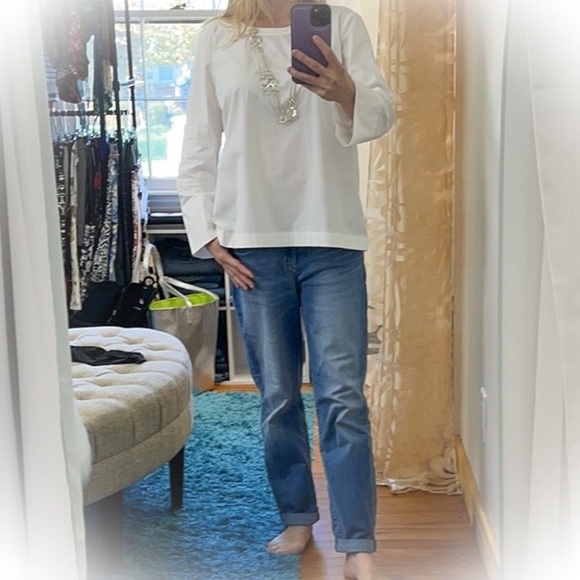 💕Like New J Jill White Shirt Collection Button Down Back Blouse💕 - Picture 2 of 11